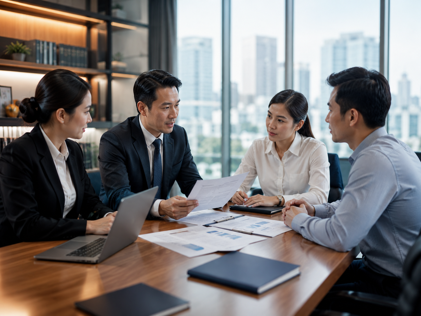 Khu vực làm việc - Không gian xử lý hồ sơ pháp lý chuyên nghiệp