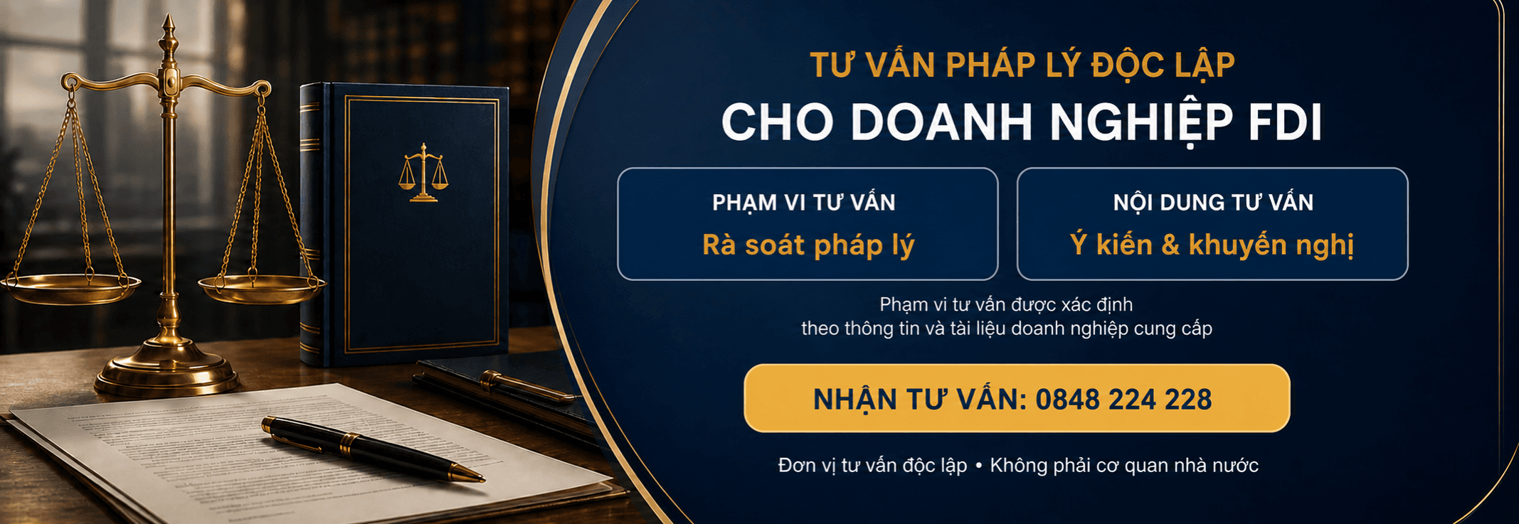 Luật sư tư vấn pháp lý độc lập cho doanh nghiệp FDI