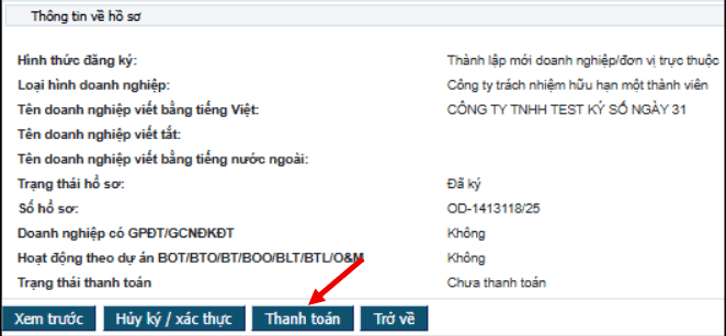 Hình 11 — Thanh toán lệ phí