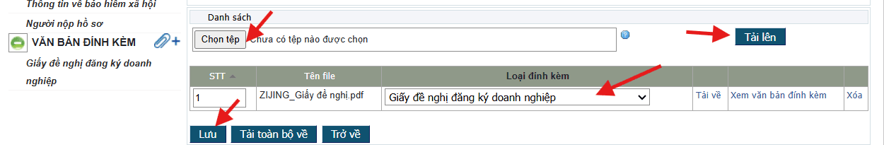 Hình 6 — Tải các tài liệu đính kèm